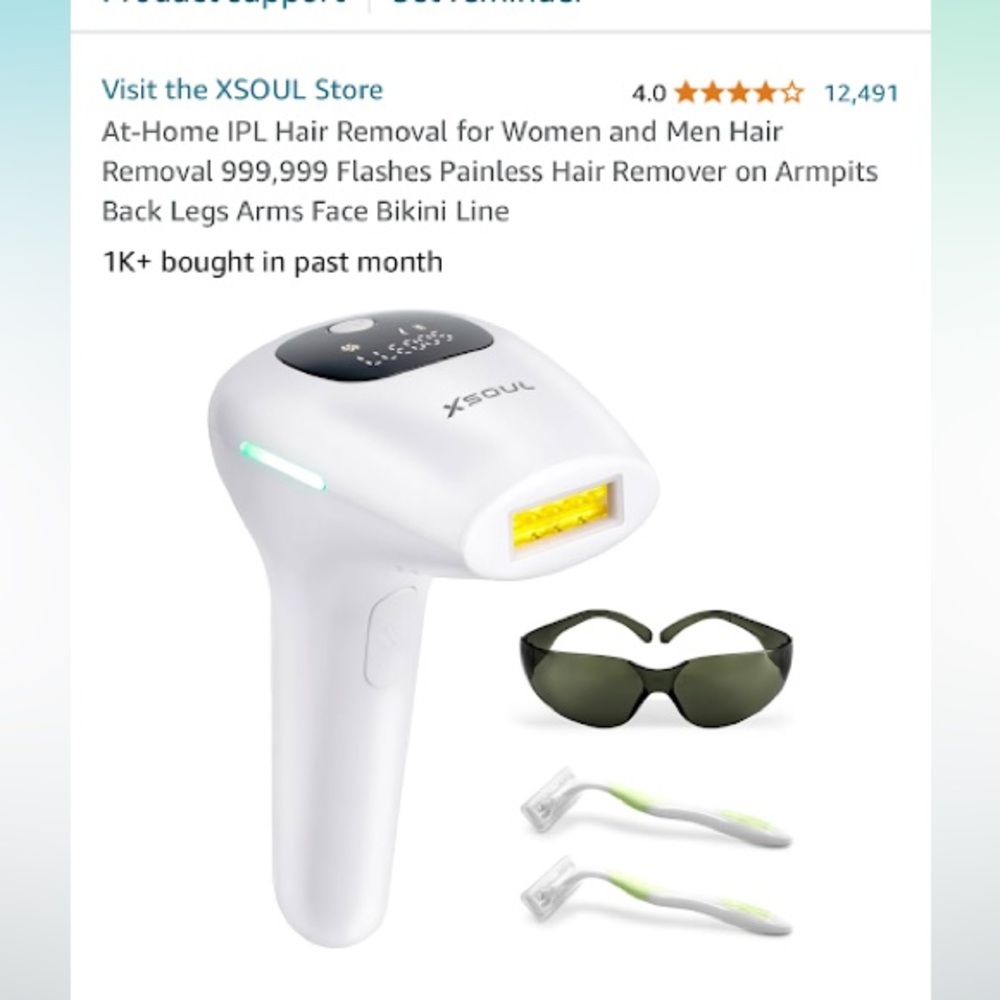 At home IPL hair removal system